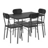 Vecelo 5 Piece Dining Table Set 4 Chairs Breakfast Wooden