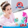 LOLA Plastic Mesh Non-Scratch Scouring Pad, Hand Saving Comfort Knob,