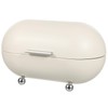 Angoily White Metal Bread Box with Lid Kitchen Bread Countertop