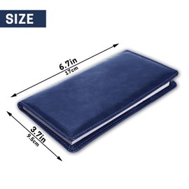 Aurya Leather Checkbook Cover Holder with Free Divider Right Handed with Middle Pen Design Checkbook Cover Case for Women/Men