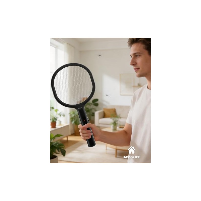 Faicuk Bug Zapper Racket Battery-Powered Single-Layer Grid Fly Swatter for
