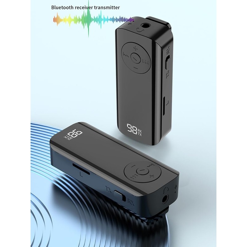 Bluetooth Transmitter Jack Bluetooth Adapter, 2 in 1 Bluetooth 5.3