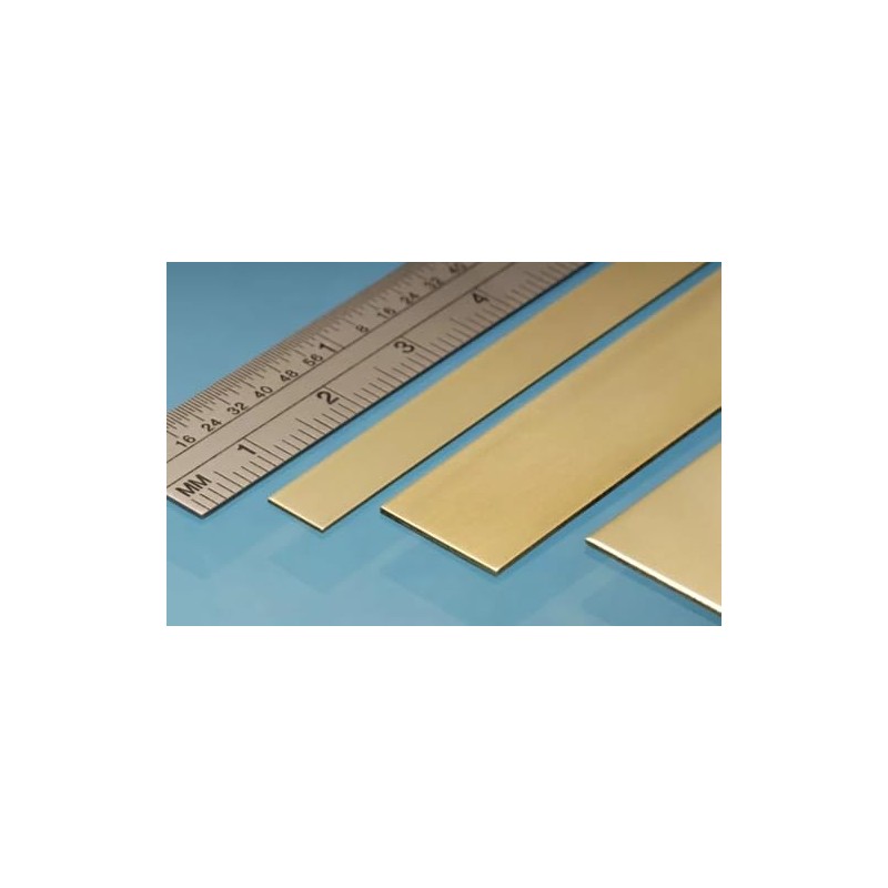 Albion Alloys 25mm x 0.6mm Brass Strip (3 Pieces)