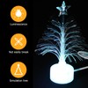 minkissy 2pcs Mini Christmas Tree USB Connection LED Fiber Optic