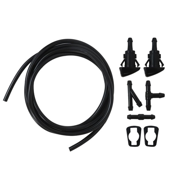 New Car Windshield Washer Nozzles Kit Fluid Hose Connector Set
