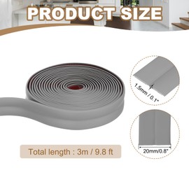 PATIKIL Wall Corner Protector 0.8 in x 10 Ft, Self Adhesive Wall Corner Guard Edge Protector Flexible Peel and Stick Molding Trim for Ceiling Countertop, Gray