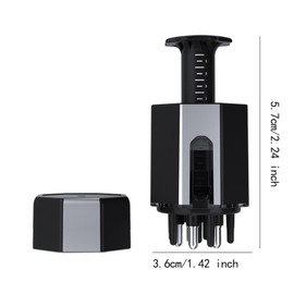 Harilla Haaröl-Anwendung Kopfhautmassagegerät Anwendungsbürste Haarwachstum Einfach zu verwendender Kopfhautanwendungskamm für ätherische Öle Zuhause, Schwarz