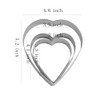 Heart Cookie Cutter Set - 5.2”,4.1”,3.5” - 3 Piece -