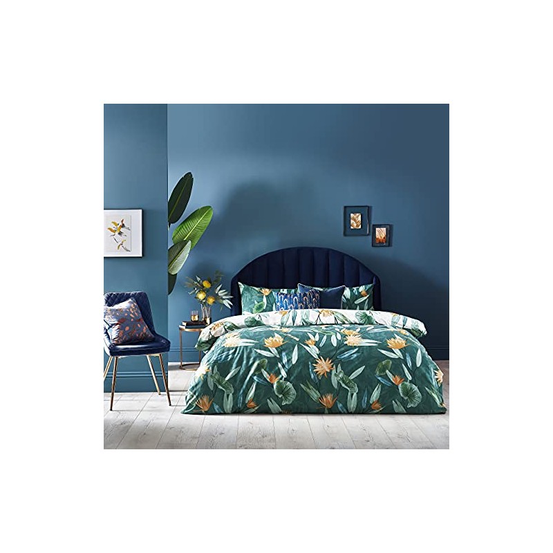 furn. Tigerlily Duvet Cover Set, Eucalyptus, Single