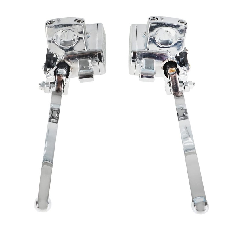 25mm Chrome Universal Motorcycle Left Right Handlebar Hydraulic Clutch Brake