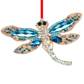 WhatSign Dragonfly Christmas Ornaments Metal Dragonfly Ornaments for Christmas Tree Dragonfly Christmas Ornaments Decorations Dragonfly Christmas Tree Ornaments Dragonfly Gifts for Women Girls Kids