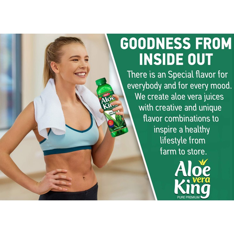 OKF Aloe Vera King Drink, Original, 16.9 Fluid Ounce (Pack