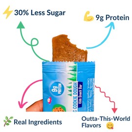 Zeek Kids Protein & Snack Bars | 9g Protein, 7g Fiber, 7g Sugar Snack Bar for Kids | Soft Textures and Kid-Friendly Flavors | All Natural, Gluten Free, Soy Free