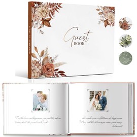 WeddingGiftsWedding Wedding Guest Book for Wedding Reception- Elegant Polaroid Guestbook for Baby Shower,Birthday and Special Events,Guest Sign-in Book(Autumn)