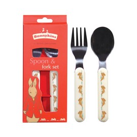 Bunnykins Kids Spoon & Fork Red Cutlery Set