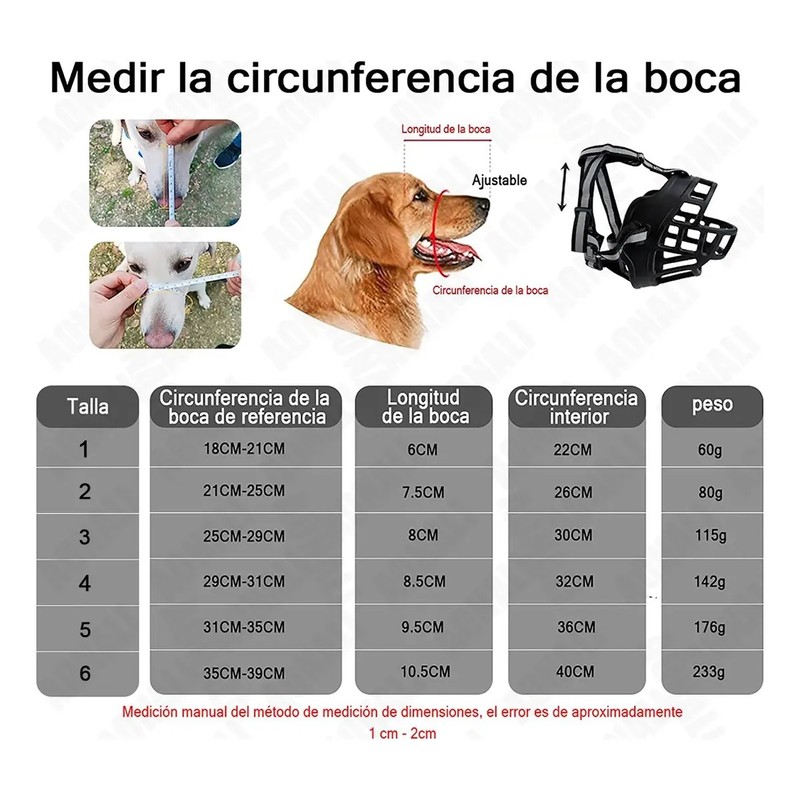 Bozal Para Perro De Entrenamiento Todas Las Tallas