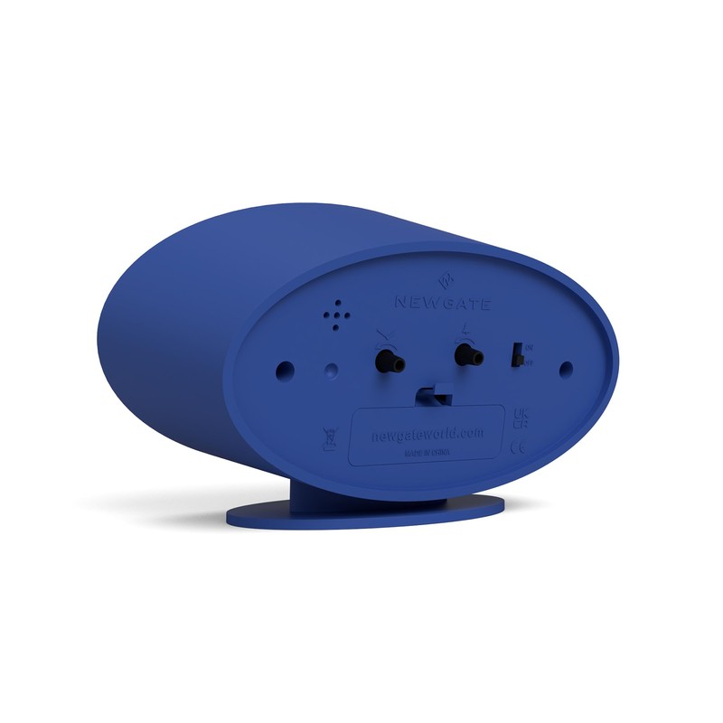 NEWGATE® ‘Ronnie’ Retro Oval Alarm Clock in Blue Soft Touch