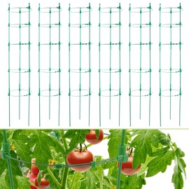 Biotolot Tomato Cage for Garden- Upgrade 47 Inches Adjustable Plant Support Cage,Cucumber,Rose,Flowers,Fruit,Trellis for Climbing Plants Outdoor/Inodoor(6 Pack)
