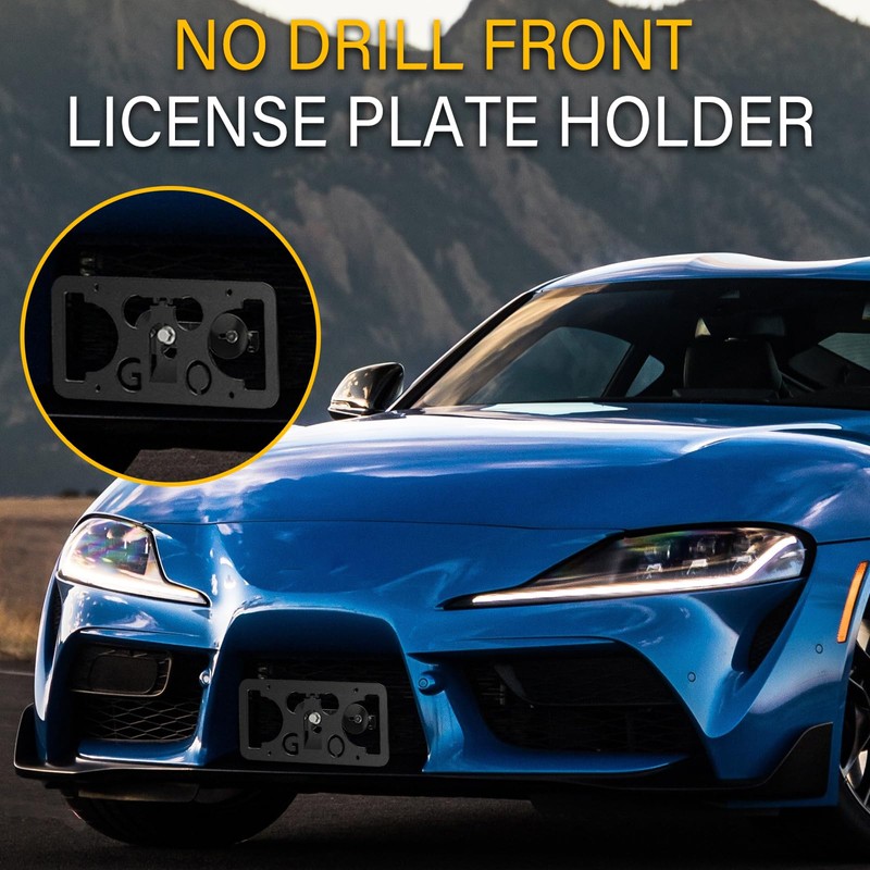 No Drill License Plate Holder Compatible with Toyota 4Runner 5th