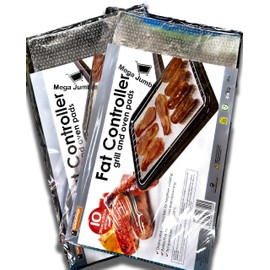 2 X 10 FAT CONTROLLERS. FAT TRAPPER COOKING PADS. GRILL & OVEN. ABSORBS FAT