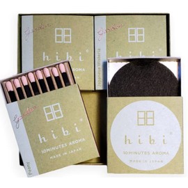 Hibi Crack 10 Minutes AROMA Garden. 3 Types of Gift Boxes, Incense, Match (Mimosa, Wisteria, Peony)
