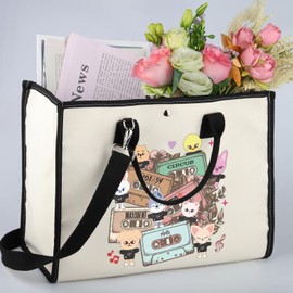 MYSOMY SKZ K-POP Boy Group Gift SKZ Canvas Tote Bag Stay Fandom Gifts SKZ Fans Shoulder Bag K-POP Music Lover Merch (SKZ TB2)