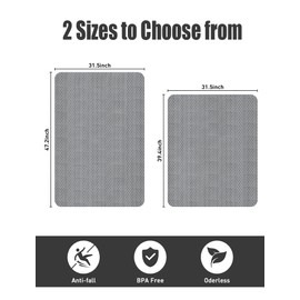 Large Anti Slip Shower Mat - Yonala 39.4" x 31.5" Non Slip Shower Mat for Inside Shower, Trimmable PVC Shower Floor Mat for Shower Stall, Bathroom, Tub, Quick Drying Matt