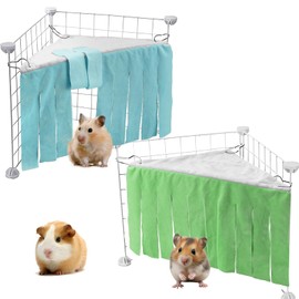 Oungy 6Pcs Guinea Pig Hideout Small Animals Corner Triangular Hideaway Toys Non-Woven Fabrics Cage Accessories Guinea Pigs Hammock for Hamster Hedgehog Guinea Pig Squirrel Rabbit, Multiple Colors