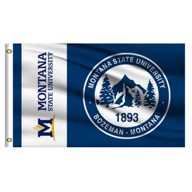 University Flag Outdoor Compatible for Montana State,Outside 3x5 College Banner,Double Sided