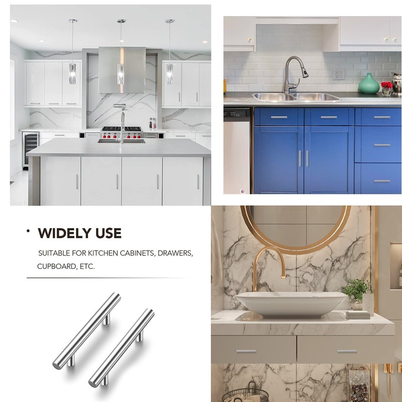 Ravinte Cabinet Handles - 30 Pack Brushed Nickel Kitchen Cabinet