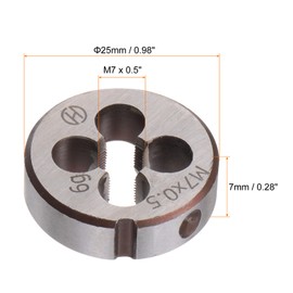 QUARKZMAN M7 x 0.5 Metric Round Cutting Die Machine Thread Alloy Steel
