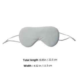 IWOWHERO Breathable Ice Silk Eye Mask for Sleeping Double Sided Cooling Blindfold with Ear Hooks Relieves Eye Fatigue and Pressure Gray Soft Patch for Improved Sleep Quality