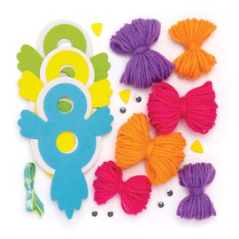 Baker Ross AW302 Spring Themed Bird Pom Pom Kits (Pack of 3) For Kids to Make and Display