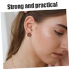 jojofuny 20pcs Wooden Earring Findings Lightweight Round Blanks for DIY