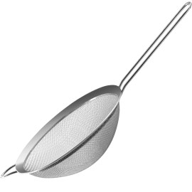 New Star International Stainless Steel Sieve with Sturdy Handle – Premium Colander Sifter for Flour, 6"
