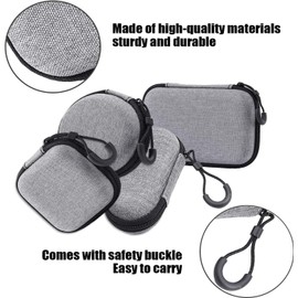 4 Pcs Organizador de Cables, Estuche para Cables y Cargadores, Estuche para Auriculares y Cargadores, Estuche Organizador Portátil de Viaje Impermeable para Cables, Tarjetas SD, Cargador (Gris)