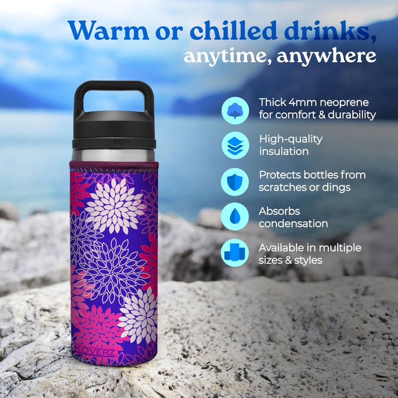 Koverz 24-30oz 750ml Water Bottle Carrier with Shoulder Strap, Water