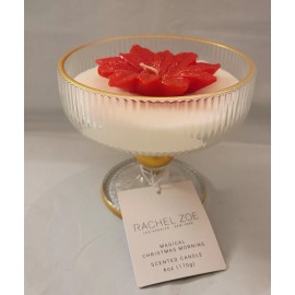 Rachel Zoe Poinsettia Glass Candle TikTok Viral Christmas Magical Morning 3-D