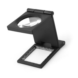 Jiawu Pocket Size Folding Zinc Alloy Magnifier with 10X Magnification for Jewelry Inspection and Dictionary Reading