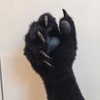 [SCLMRO] ケモノ 着ぐるみ 手袋 、ブラック肉球 、動物コスプレ手袋、爪デザイン (ブラック, 汎用 サイズです)