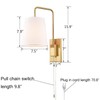 AXILAND Wall Sconces Set of Two, Gold Fabric Shade Wall