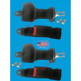 C-HORSE 2 Universal Car Seat Belt Lap 2 Point Safety Travel Adjustable Retractable Auto