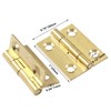 Zorveiio 12Pcs Mini Solid Brass Hinges,1 Inch Mini Solid Brass