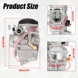 CV40 Carburetor for Harley Davidson Sportster 1200 XLH1200 883 XL883 1998-2016 for Softail 1988-2017 for Dyna FXR FXD 1988-2016 for Touring 1988-2016 27490-04 Carb Kit with Choke Cable Fuel Filter