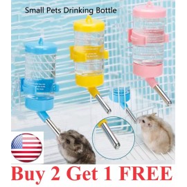 Unbranded Small Pets Water Drinking Bottle Feeder Hamster Rat Pet Dispenser Feeder Bottles - Blue, 500ml
