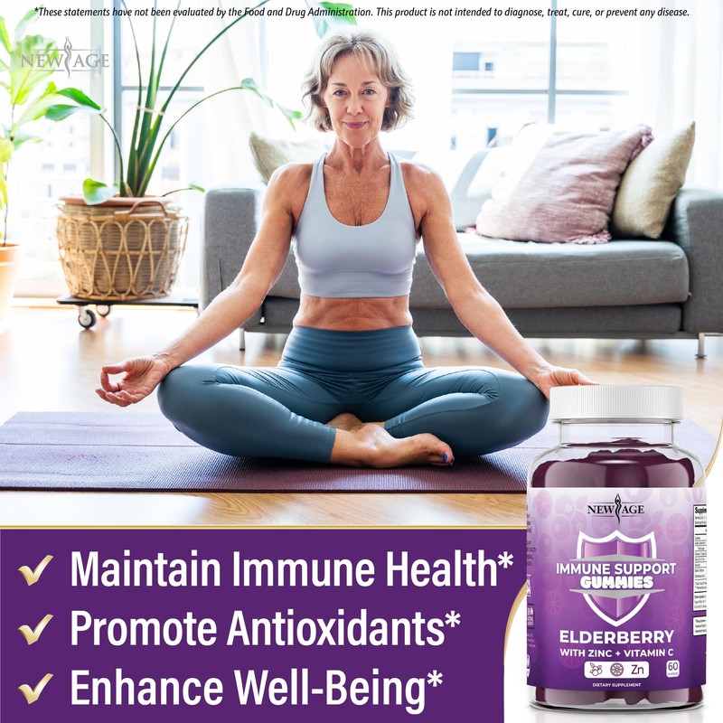 NEW AGE Immune System Support Gummies - Sambucus Black Elderberry