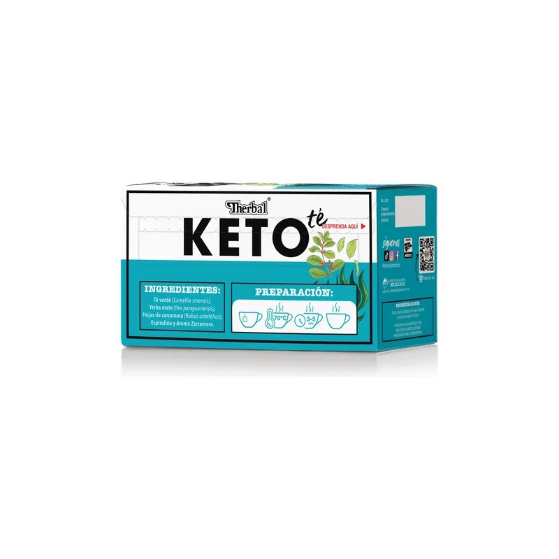 Té Keto Therbal Hierbas Con Té Verde Y Spirulina 20