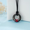 YOUFENG July Birthstones Urn Necklaces for Ashes Round Cremation Pendant
