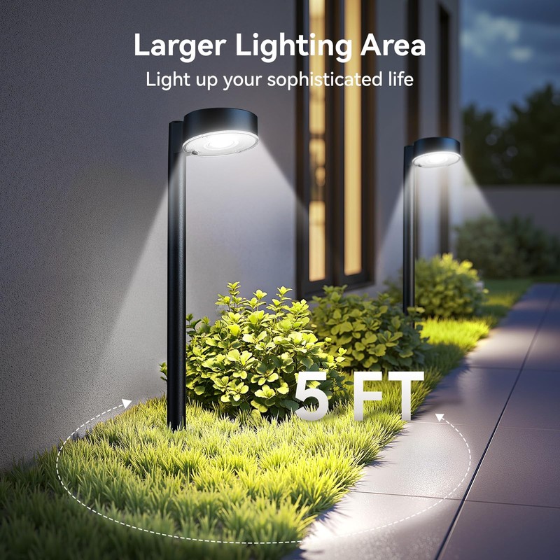 Ahaorigin 12 Pack Solar Pathway Lights Outdoor, 12 Brighter LED
