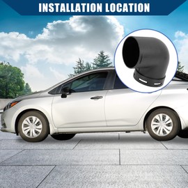 Hihaha Car Heater Warm Air Ducting Pipe Elbow Outlet Connector/Rear for Car/Durable Plastic 60mm / 1pcs Black